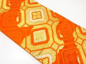 アンティーク　蜀江紋に花模様織り出し袋帯（着用可）